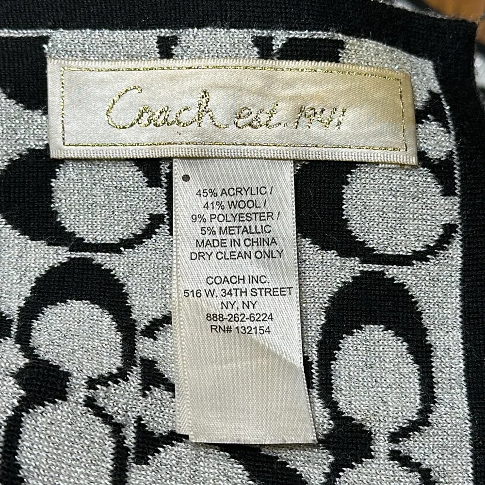 COACH Signature Metallic Knit Muffler